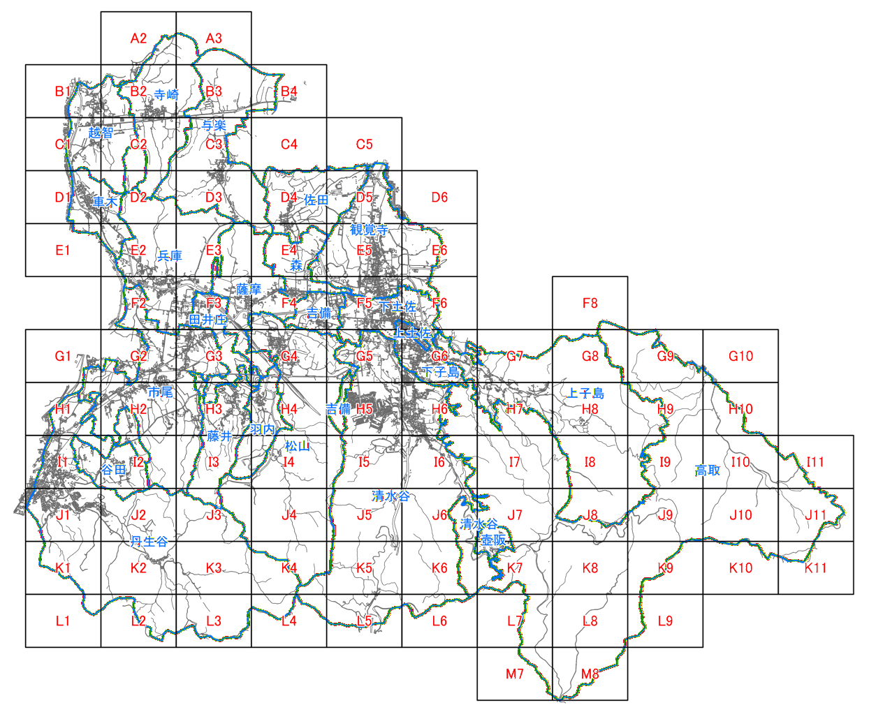 高取町索引地図